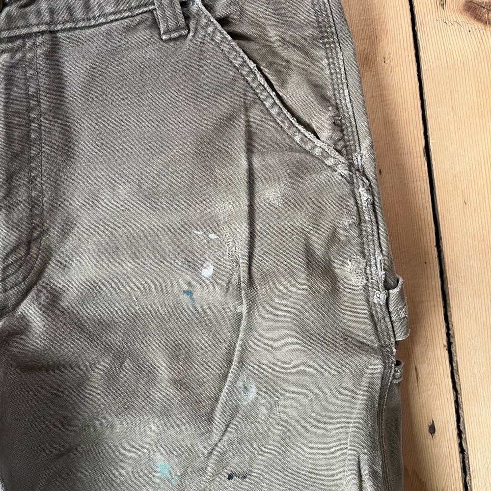 Carhartt Relaxed Fit Faded Olive Green Work Pants - Picture 5 of 12